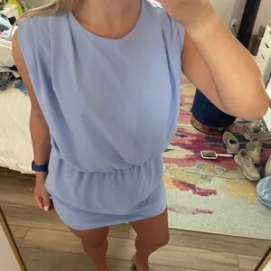 Amanda Uprichard womens Caprianna light blue romper